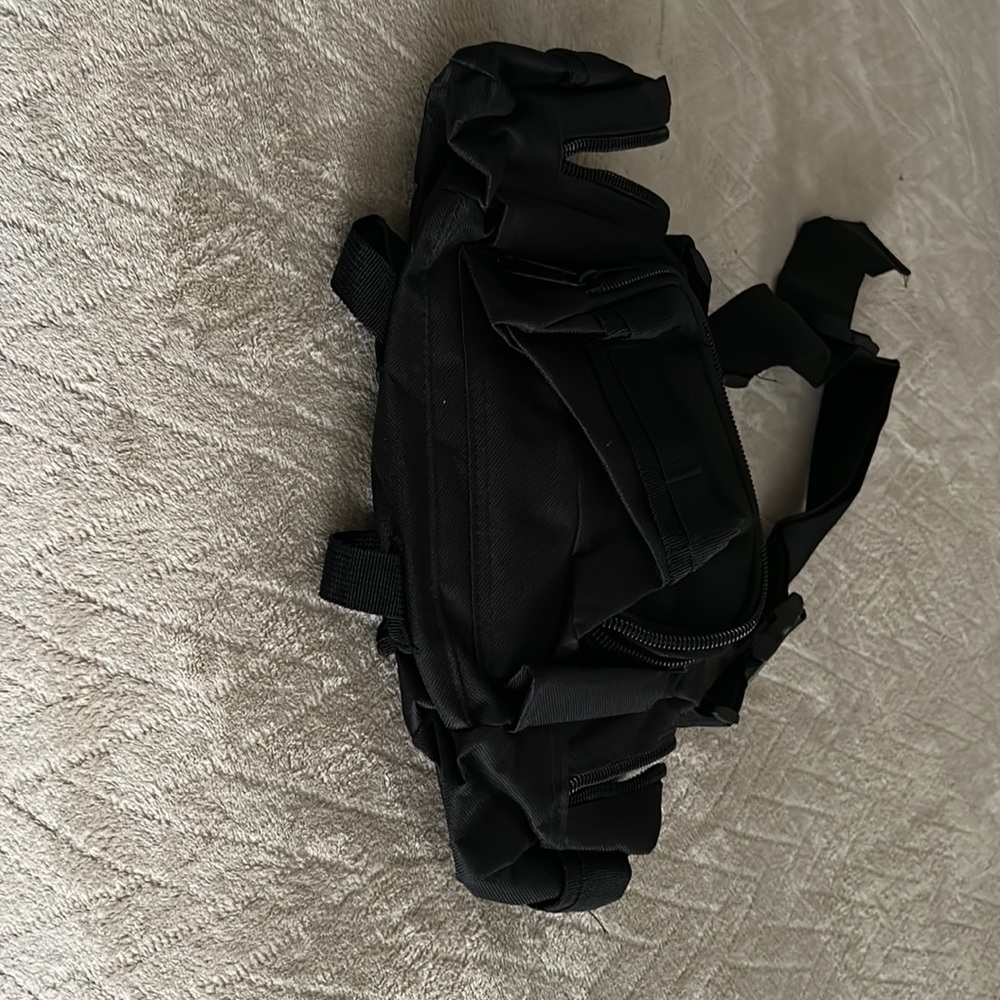 Black Nylon Tactical Travel Bag